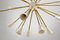 Italian Sputnik Chandelier in Brass and Ivory-Colored Aluminum, 1950s 6