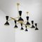 Italienische Mid-Century Deckenlampe aus Messing, 1950er 8