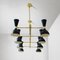 Italienische Mid-Century Deckenlampe aus Messing, 1950er 10