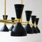 Italienische Mid-Century Deckenlampe aus Messing, 1950er 9