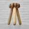 Swedish Striped Milking Stool in Pine and Teak by Andreas Zätterqvist, 2010s 4
