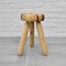 Swedish Striped Milking Stool in Pine and Teak by Andreas Zätterqvist, 2010s 3