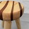 Swedish Striped Milking Stool in Pine and Teak by Andreas Zätterqvist, 2010s 7