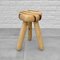 Swedish Striped Milking Stool in Pine and Teak by Andreas Zätterqvist, 2010s 1