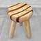 Swedish Striped Milking Stool in Pine and Teak by Andreas Zätterqvist, 2010s 5