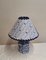 Lampe de Bureau Vintage avec Socle en Porcelaine Bleue et Blanche et Abat-jour en Tissu Fait Main de Lamplove, 1990s 5
