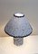 Vintage Tischlampe mit blau-weißem Porzellansockel und handgefertigtem Stoffschirm von Lamplove, 1990er 6