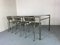 Modernist Italian Stainless Steel and Glass Dining Table, 1980s 5