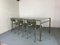 Modernist Italian Stainless Steel and Glass Dining Table, 1980s 4