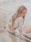 Gordon King, Strand, Großes Aquarell, Gerahmt 4