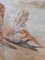 Gordon King, Strand, Großes Aquarell, Gerahmt 5