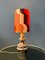 West German Fat Lava Space Age Table Lamp in Orange Ceramic 5