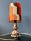 West German Fat Lava Space Age Table Lamp in Orange Ceramic 6