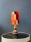 West German Fat Lava Space Age Table Lamp in Orange Ceramic 3