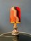 West German Fat Lava Space Age Table Lamp in Orange Ceramic 2