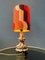West German Fat Lava Space Age Table Lamp in Orange Ceramic 4
