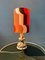 West German Fat Lava Space Age Table Lamp in Orange Ceramic 1