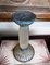 Art Deco Frosted Acrylic and Verdigris Brass Pricket Candleholder 3