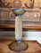 Art Deco Frosted Acrylic and Verdigris Brass Pricket Candleholder 10