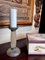 Art Deco Frosted Acrylic and Verdigris Brass Pricket Candleholder 2