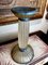 Art Deco Frosted Acrylic and Verdigris Brass Pricket Candleholder 1