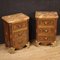 Refined Boulle Style Bedside Tables, 1960, Set of 2 1
