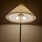 Dänische Messing Stehlampe mit Le Klint Lampenschirm, 1960er 4