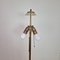 Dänische Messing Stehlampe mit Le Klint Lampenschirm, 1960er 12