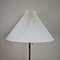 Dänische Messing Stehlampe mit Le Klint Lampenschirm, 1960er 6