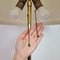 Dänische Messing Stehlampe mit Le Klint Lampenschirm, 1960er 8