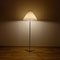 Dänische Messing Stehlampe mit Le Klint Lampenschirm, 1960er 2