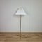 Dänische Messing Stehlampe mit Le Klint Lampenschirm, 1960er 1