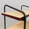 Mid-Century Italian Pink Laminate, Black Metal and Wood Double-Shelf Table, 1960 7