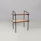 Mid-Century Italian Pink Laminate, Black Metal and Wood Double-Shelf Table, 1960 4
