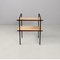 Mid-Century Italian Pink Laminate, Black Metal and Wood Double-Shelf Table, 1960 3