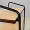 Mid-Century Italian Pink Laminate, Black Metal and Wood Double-Shelf Table, 1960 8