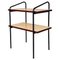 Mid-Century Italian Pink Laminate, Black Metal and Wood Double-Shelf Table, 1960 1