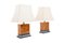 Burl Lamps by Jean Claude Mahey, 1970s, Set of 2, Image 2