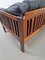 Canapé Monte Carlo Mid-Century Scandinave en Cuir Noir et Palissandre par Ingvar Stockum, 1965 5