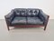 Canapé Monte Carlo Mid-Century Scandinave en Cuir Noir et Palissandre par Ingvar Stockum, 1965 1