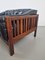 Canapé Monte Carlo Mid-Century Scandinave en Cuir Noir et Palissandre par Ingvar Stockum, 1965 16