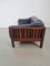 Canapé Monte Carlo Mid-Century Scandinave en Cuir Noir et Palissandre par Ingvar Stockum, 1965 21