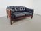Canapé Monte Carlo Mid-Century Scandinave en Cuir Noir et Palissandre par Ingvar Stockum, 1965 22