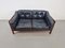 Canapé Monte Carlo Mid-Century Scandinave en Cuir Noir et Palissandre par Ingvar Stockum, 1965 23
