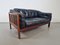 Canapé Monte Carlo Mid-Century Scandinave en Cuir Noir et Palissandre par Ingvar Stockum, 1965 26