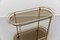 Italian Brass & Smoked Glass Serving Bar Cart, 1950s, Image 5
