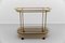 Italian Brass & Smoked Glass Serving Bar Cart, 1950s, Image 3