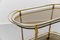 Italian Brass & Smoked Glass Serving Bar Cart, 1950s, Image 10