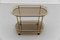 Italian Brass & Smoked Glass Serving Bar Cart, 1950s, Image 4
