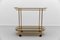 Italian Brass & Smoked Glass Serving Bar Cart, 1950s, Image 1